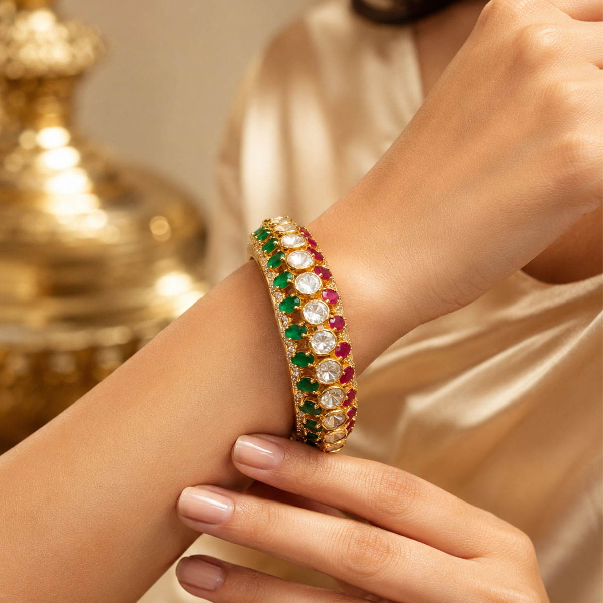 Stunning Polki Bangle Pair